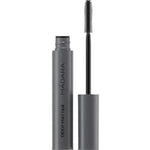 A gray tube of Madara Bold Volume Mascara - Deep Matter 6ml with the cap removed, showing a black wand with fine bristles. The product name appears vertically on the tube.