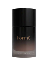 Against a plain white background, the sleek, cylindrical black Metamorphosis Formë Aromatherapeutic Perfume 50ml bottle displays its name and features a natural fragrance.