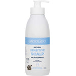MooGoo sensitive scalp milk shampoo bottle on a white background