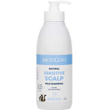 MooGoo sensitive scalp milk shampoo bottle on a white background