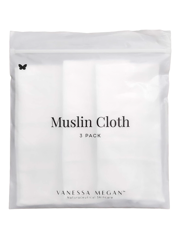 Vanessa Megan organic muslin face cloth pouch