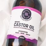 Necessity Cold Pressed Castor Oil close-up lifestyle photo