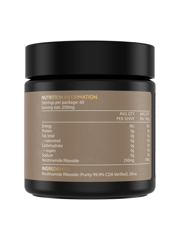 The Age Hack NR Powder 15g nutrition panel