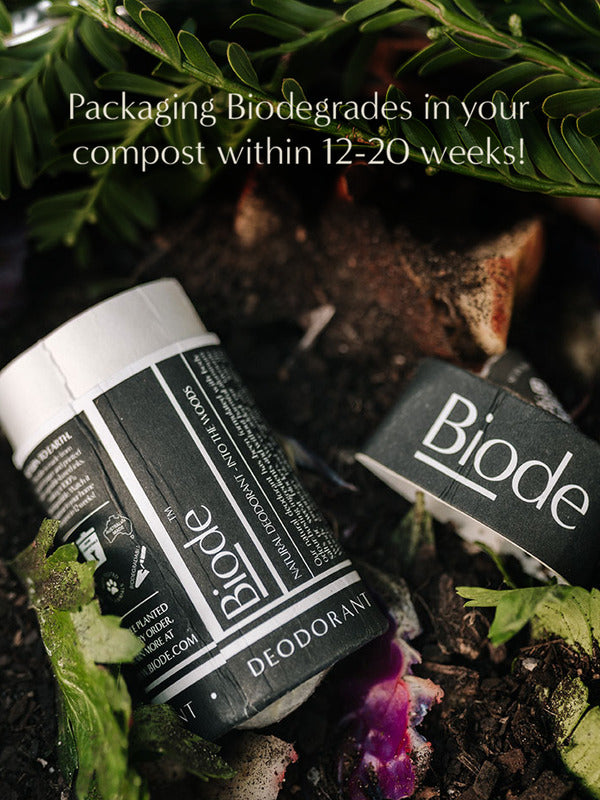 Biode Into The Woods Deodorant compostable packaging