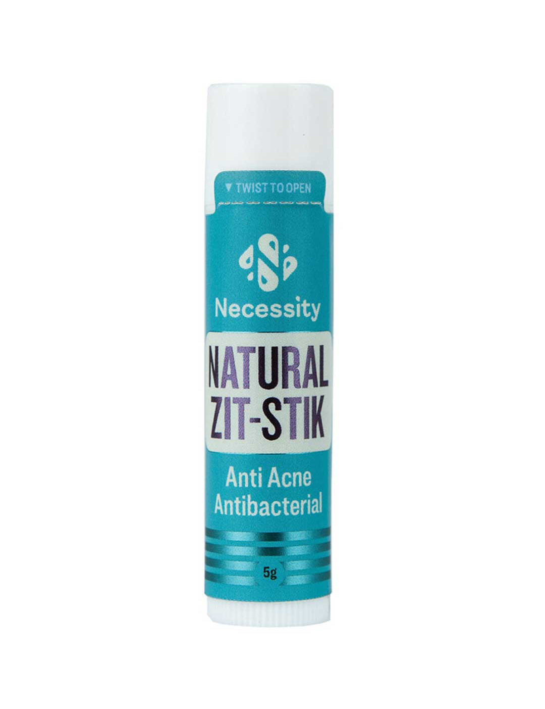 Necessity Natural Zit-Stik anti-acne antibacterial product on a white background