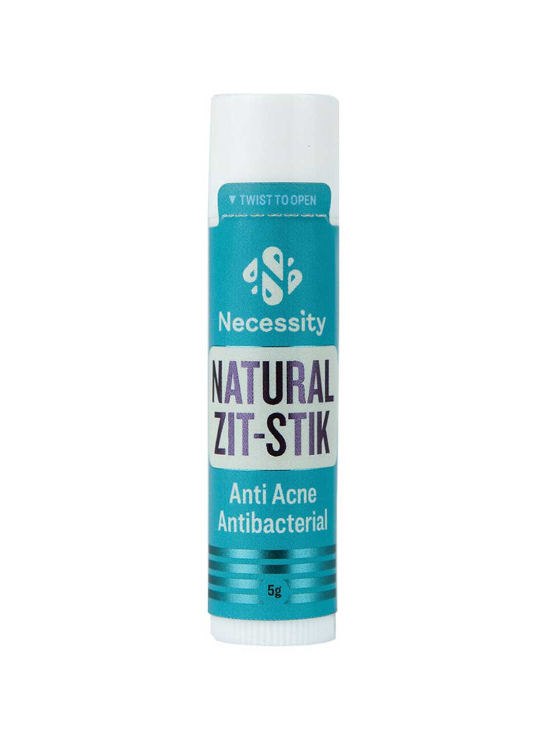 Necessity Natural Zit-Stik anti-acne antibacterial product on a white background