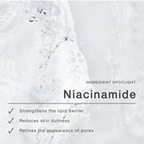 Niacinamide ingredient panel for The Jojoba Company Daily Glow Exfoliating PHA Tonic