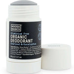 Noosa Basics Deodorant Stick Charcoal & Eucalyptus 60g natural aluminium-free deodorant with organic Shea Butter Tapioca Starch and Australian Kaolin Clay on a white background