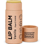 Noosa Basics Lip Balm - Vanilla 15g, natural vegan lip balm in a paper tube
