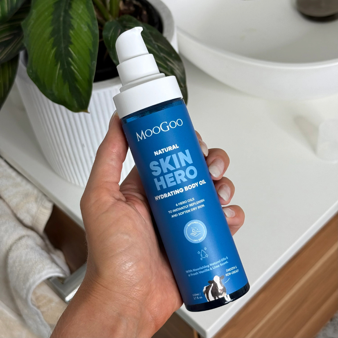 MooGoo body oil promotional banner