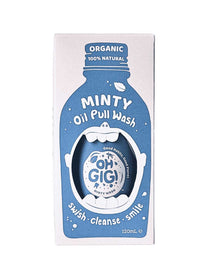 Box of Minty Oil Pull Wash by Oh Gigii on a white background