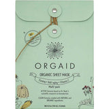 Orgaid Organic Sheet Mask Firming Anti-Aging and Vitamin C pack on a white background