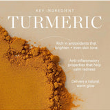 Fresh turmeric, the key brightening ingredient in KORA Organics Turmeric Brightening and Exfoliating Scrub + Mask