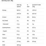 She BANG! Milk Chocolate Peri Protein POWder 420g nutrition information