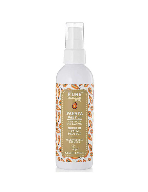 P’URE Papayacare Baby Oil 125ml front product image