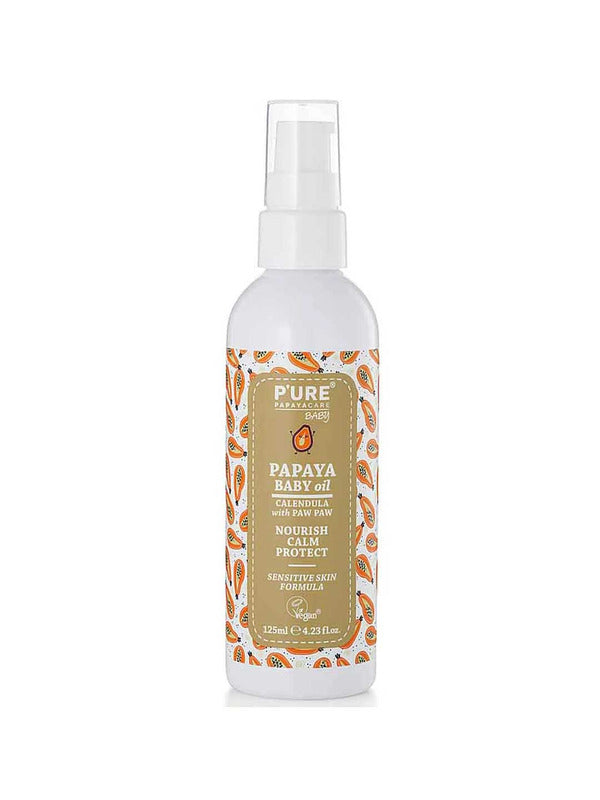 P’URE Papayacare Baby Oil 125ml front product image