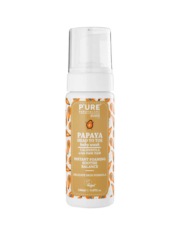 P’URE Papayacare Head to Toe Baby Wash 150ml front product image