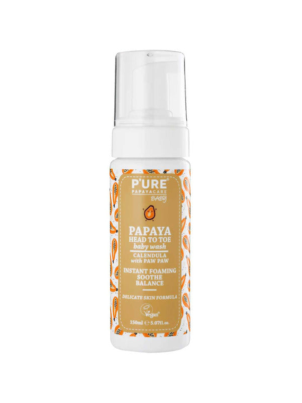 P’URE Papayacare Head to Toe Baby Wash 150ml front product image