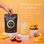 Nutritional information panel for Tropeaka Protein Water Tropical
