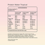 Hydration panel for Tropeaka Protein Water Tropical