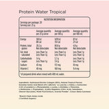 Hydration panel for Tropeaka Protein Water Tropical