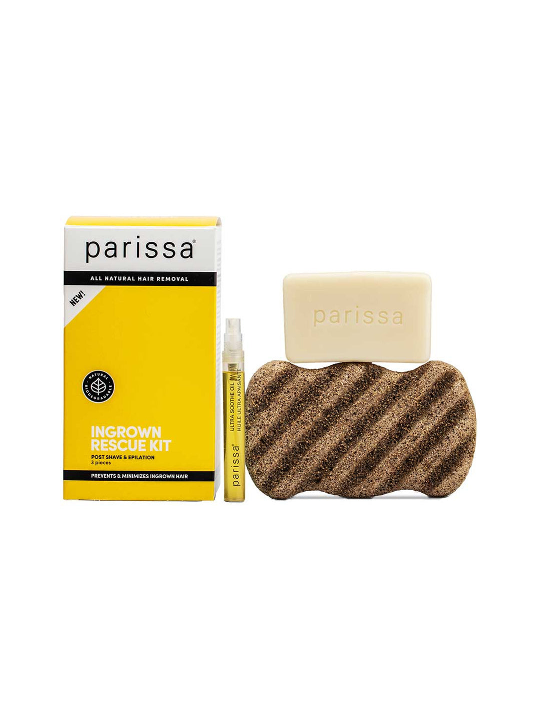 Parissa Ingrown Rescue Kit 3pc on a white background