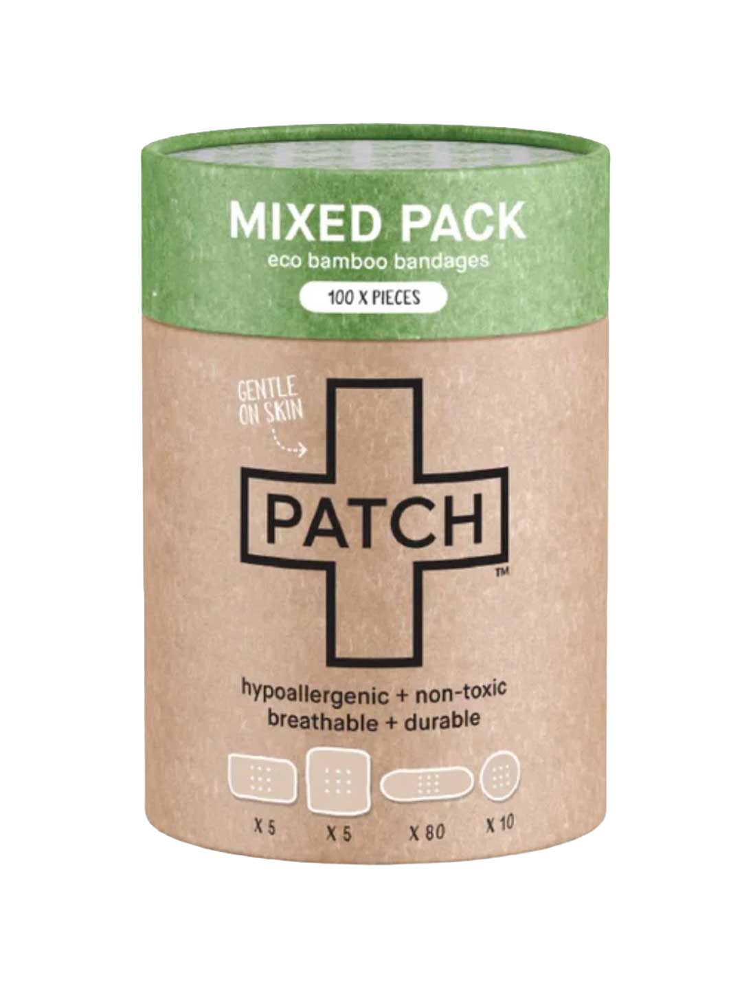 Patch Bamboo Bandages Mixed Pack 100 Pack, natural first aid