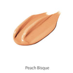 A creamy, peach-toned swatch of 100% Pure Cream Foundation 9g in Peach Bisque is displayed on a white background.
