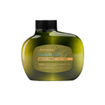 A green bottle of Antipodes Peach Freesia Smooth & Hydrate Conditioner 340ml with a black cap and label, photographed on a white background—ideal to hydrate and smooth frizzy hair.