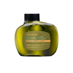 The Antipodes Peach Freesia Smooth & Hydrate Shampoo 340ml comes in a green bottle with a black cap and botanical design, offering a silicone-free formula that helps tame frizzy hair.