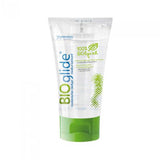 A tube of Pelvi BIOglide Lubricant with a white body and green cap, labeled as a natural, water-soluble lubricant.