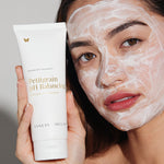 Model using Vanessa Megan Petitgrain pH Balancing Cream Cleanser