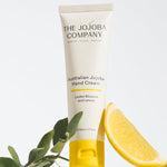 The Jojoba Company Australian Jojoba Hand Cream on a bathroom shelf