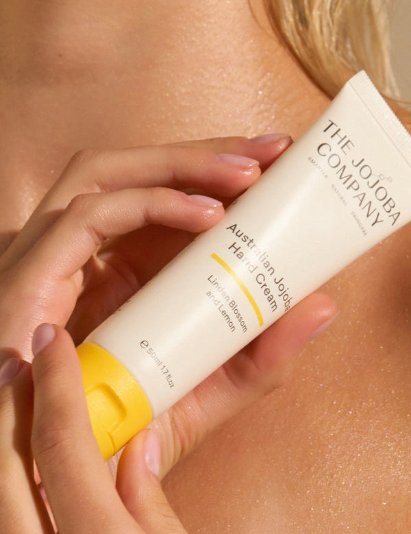 Hands using The Jojoba Company Australian Jojoba Hand Cream