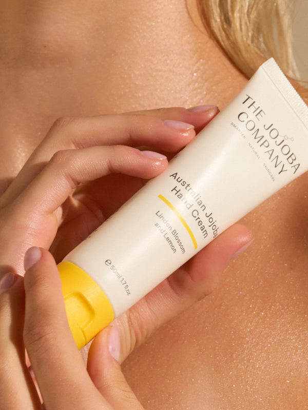 Hands using The Jojoba Company Australian Jojoba Hand Cream