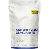 A white pouch labeled Protein Supplies Australia Magnesium Glycinate 100g, unflavoured, features “100% Pure Magnesium Glycinate,” “Tested for Purity,” “No Additives,” “No Fillers,” 82 serves per pack.