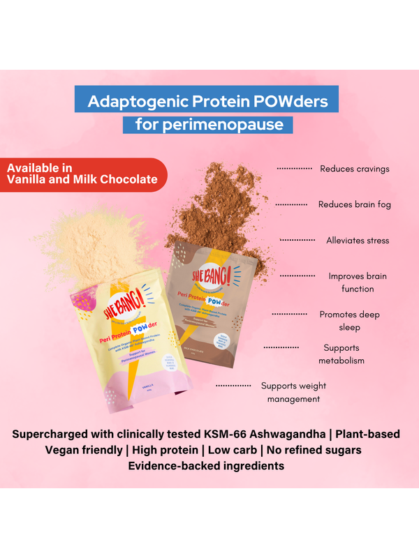 She BANG! Milk Chocolate Peri Protein POWder benefits
