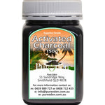 Pure Eden Activated Charcoal 150g jar on a white background