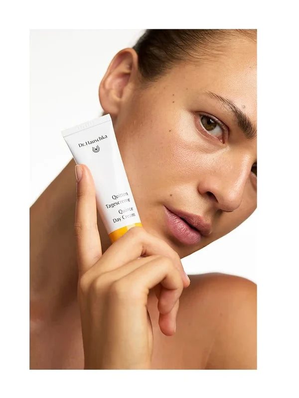 Model with Dr Hauschka Quince Day Cream