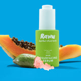 Model applying Raww Caviar Lime AHA Resurfacing Serum