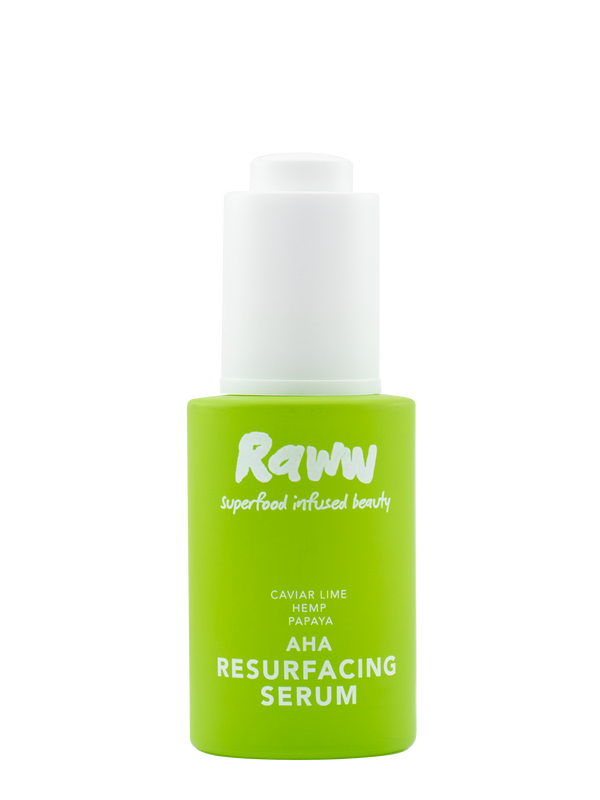 Raww Caviar Lime AHA Resurfacing Serum bottle product photo