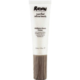 A 30ml tube of Raww Wildberry Boost Primer featuring a white label and wooden-patterned cap. This natural hydrating primer blends coconut water, wildberry harvest, acai, lilli pilli, and rosehip oil for a fresh, radiant base.