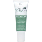 Good Riddance Rescue Balm 30ml is a white tube that soothes insect bites and skin irritations with natural ingredients like tea tree, peppermint, lavender, helichrysum, tamanu, and hemp oil.