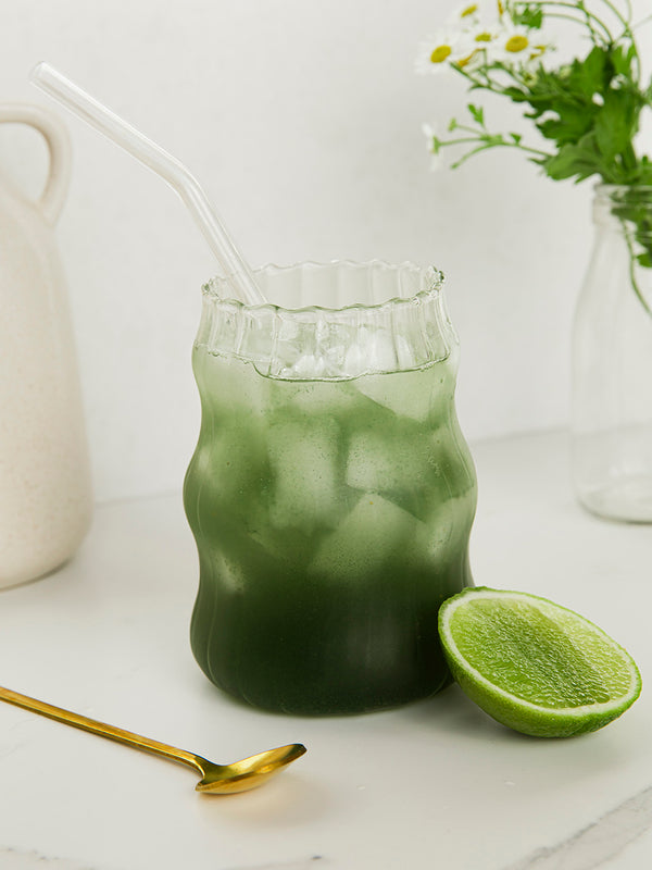 Iced green drink made with Nutra Naturals Super Greens and Reds