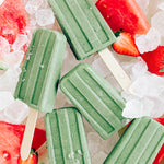 Smoothie pops made with Nutra Naturals Super Greens and Reds Watermelon Strawberry