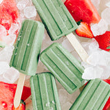 Smoothie pops made with Nutra Naturals Super Greens and Reds Watermelon Strawberry