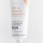Vanessa Megan SPF50 Mineral Sunscreen applied on skin