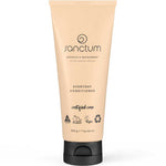 A beige tube of Sanctum Everyday Conditioner 200g with a black flip-top cap features vegan and organic certification logos.