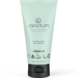 A light green tube of Sanctum Hydrating Gel Mask 75g by Sanctum, with a black cap and certified organic, vegan, and cruelty-free logos. The label highlights "certified care." Tube size: 75g (2.6 oz).