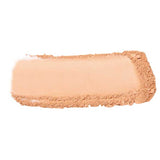 A rectangle of 100% Pure Rice Powder Foundation 9g in beige is smeared on a white background, with "Sand" labeled underneath.